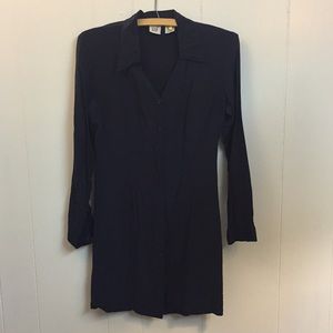 Collared Silk Mini Dress